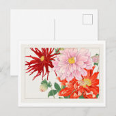 Japans Dahlia Woodblock Print Briefkaart (Voorkant / Achterkant)