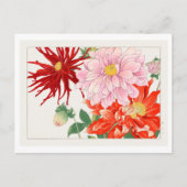  Japans Dahlia Woodblock Print Briefkaart (Voorkant)
