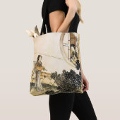 Japans dame bij maanraam  print tote bag (Dichtbij)