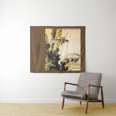 Japans dame op moongate haiku  kunst print wandkleed (In Situ (horizontaal))