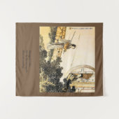 Japans dame op moongate haiku  kunst print wandkleed (Voorkant (horizontaal))