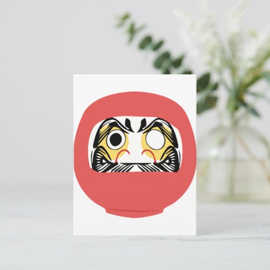 Japans Daruma Doll Briefkaart (Staand voorkant)