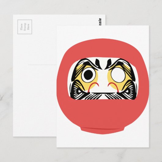 Japans Daruma Doll Briefkaart (Voorkant / Achterkant)