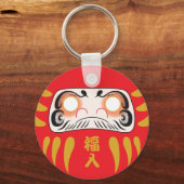 Japans daruma (geen ogen) sleutelhanger (Achterkant)