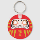 Japans daruma (geen ogen) sleutelhanger (Achterkant)