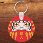 Japans daruma (twee ogen) sleutelhanger (Achterkant)