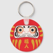 Japans daruma (twee ogen) sleutelhanger (Achterkant)