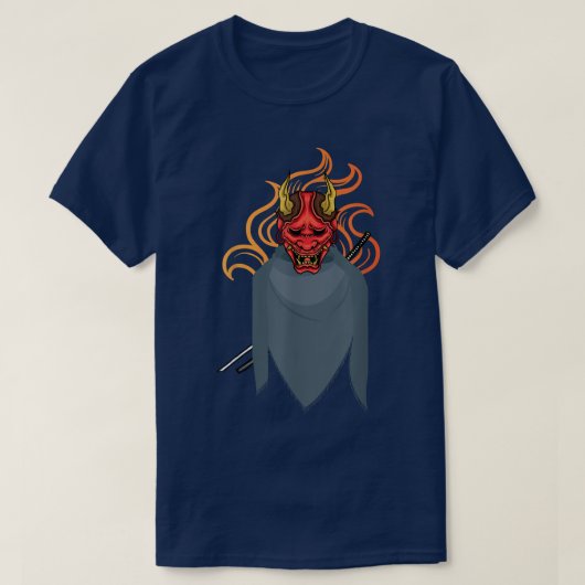 Japans demon Samurai-masker T-shirt (Design voorkant)