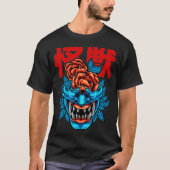 Japans demon Samurai Oni Face Mask cadeau T-shirt (Voorkant)