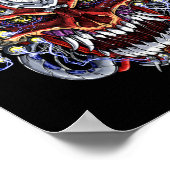 Japans demon schedelmasker poster (Hoek)