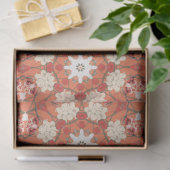 Japans design in rood en sinaasappel tissuepapier (Geschenk)