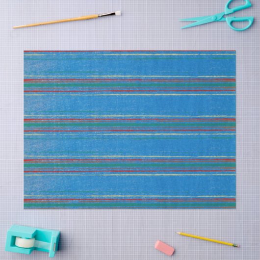 JAPANS DESIGN Tissue Paper BLUE STRIPES Tissuepapier (Craft)