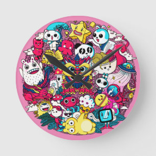 Japans Doodle Art Ronde Klok
