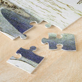  Japans dorp door Zee Woodblock Art Legpuzzel (Zijkant)