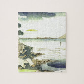  Japans dorp door Zee Woodblock Art Legpuzzel (Verticaal)