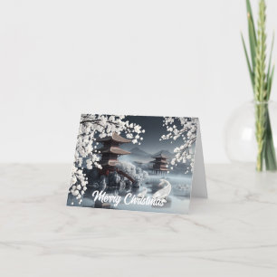 Japans dorp feestdagen kaart