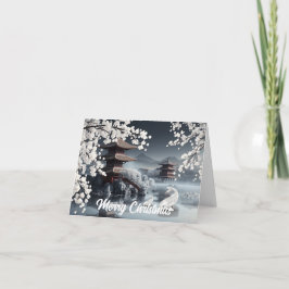 Japans dorp feestdagen kaart