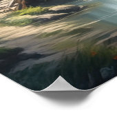 Japans Dorp in de Misty Valley Poster (Hoek)