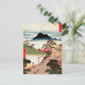 Japans dorp met berg briefkaart (Staand voorkant)
