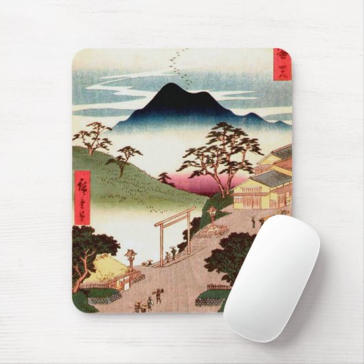 Japans dorp met berg muismat (Met muis)