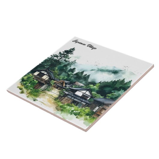 Japans dorp tegeltje (Zijkant)