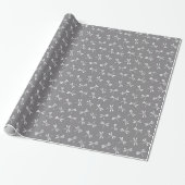 Japans draaiboek, grijs / grijs en wit cadeaupapier (Uitgerold)
