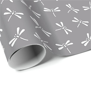 Japans draaiboek, grijs / grijs en wit cadeaupapier