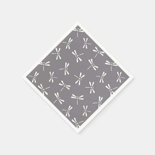 Japans draaiboek, grijs / grijs en wit servetten (Hoek)