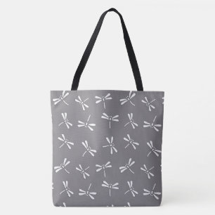 Japans draaiboek, grijs / grijs en wit tote bag