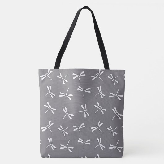 Japans draaiboek, grijs / grijs en wit tote bag (Voorkant)