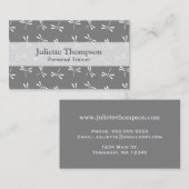 Japans draaiboek, grijs / grijs en wit visitekaartje (Voorkant / Achterkant)