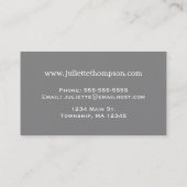 Japans draaiboek, grijs / grijs en wit visitekaartje (Achterkant)