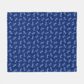 Japans draaiboek, kobalt en Sky Blue Fleece Deken (Voorkant (Horizontaal))