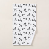 Japans draaiboek, zwart-wit bad handdoek (Handdoek)