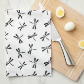 Japans draaiboek, zwart-wit theedoek (Quarter Fold)