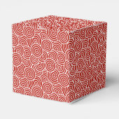 Japans draaipatroon - diep rood en wit bedankdoosjes (Achterkant)