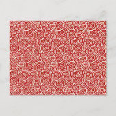 Japans draaipatroon - diep rood en wit briefkaart (Voorkant)