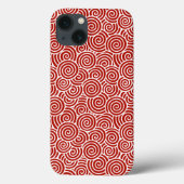 Japans draaipatroon - diep rood en wit Case-Mate iPhone case (Achterkant)