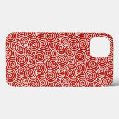 Japans draaipatroon - diep rood en wit Case-Mate iPhone case (Achterkant (horizontaal))