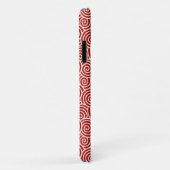 Japans draaipatroon - diep rood en wit Case-Mate iPhone case (Achterkant/rechts)