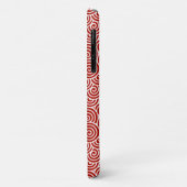Japans draaipatroon - diep rood en wit Case-Mate iPhone case (Achterkant/links)