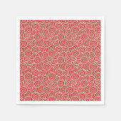 Japans draaipatroon - diep rood en wit servetten (Voorkant)