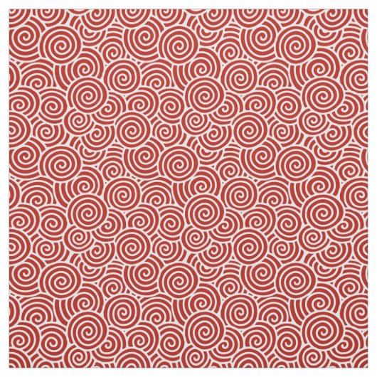 Japans draaipatroon - diep rood en wit stof (Swatch)