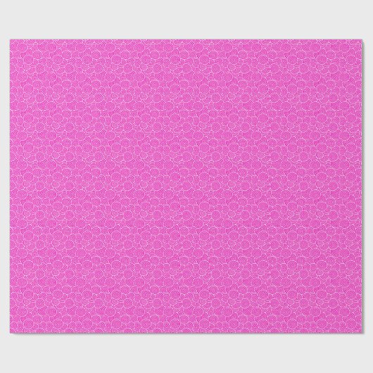 Japans draaipatroon - fuchsia roze en wit cadeaupapier (Vlak)