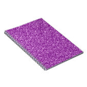 Japans draaipatroon - orchidee roze en paars notitieboek (Rechterzijde)