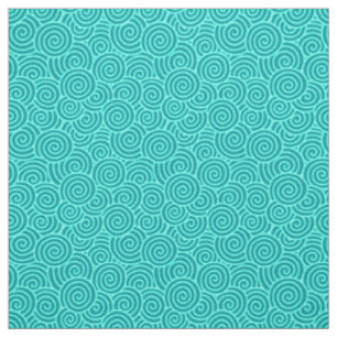 Japans draaipatroon - turquoise en aqua stof