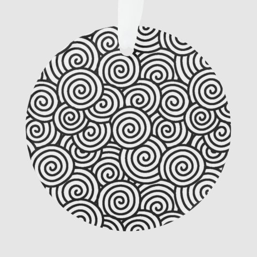 Japans draaipatroon - wit en zwart ornament (voorkant)