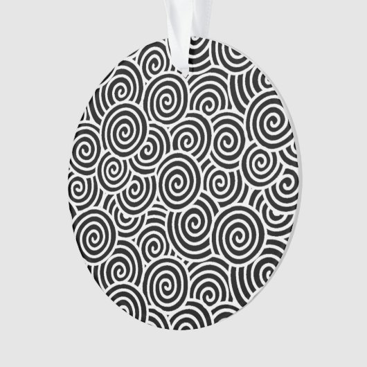 Japans draaipatroon - wit en zwart ornament (voorkant)