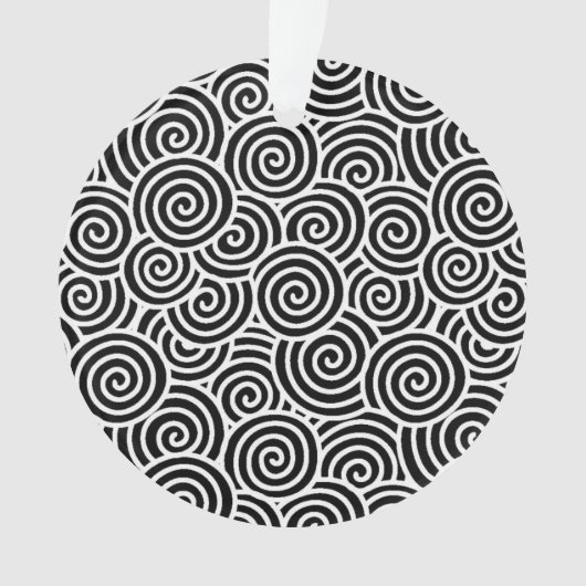 Japans draaipatroon - wit en zwart ornament (voorkant)