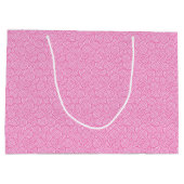 Japans draaipatroon - zacht pepermuntwit roze large cadeautasje (Achterkant)